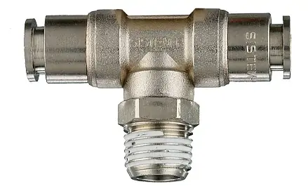 Csak ma ANI 50/DGC pneumatikus T csatlakozó, külső menetes, fém, 6mm-1/4"