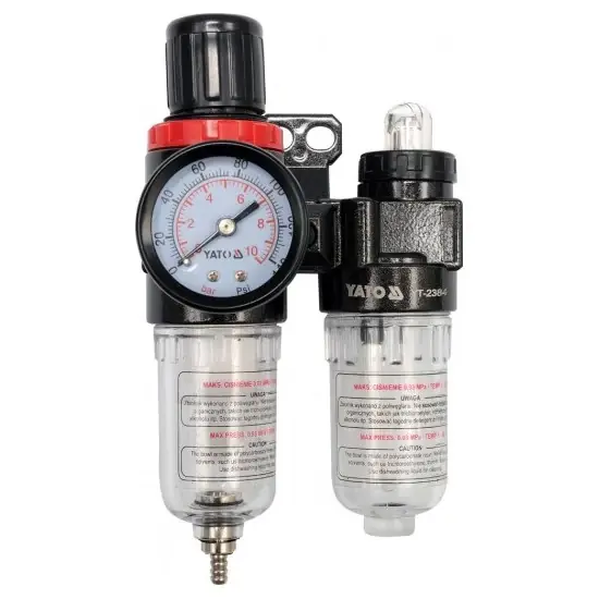 Yato levegőszűrő-szabályzó és olajozó egység, 1/4", 8bar Kiváló minőség