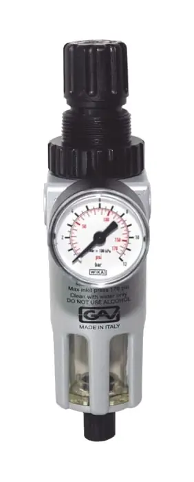 Alacsony ár GAV levegőszűrő-vízleválasztó nyomásszabályzóval 1/4˝ FR-180