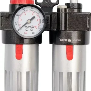 Yato pneumatikus levegőszűrő nyomásszabályzóval, olajzótartállyal, 1/4" Akció
