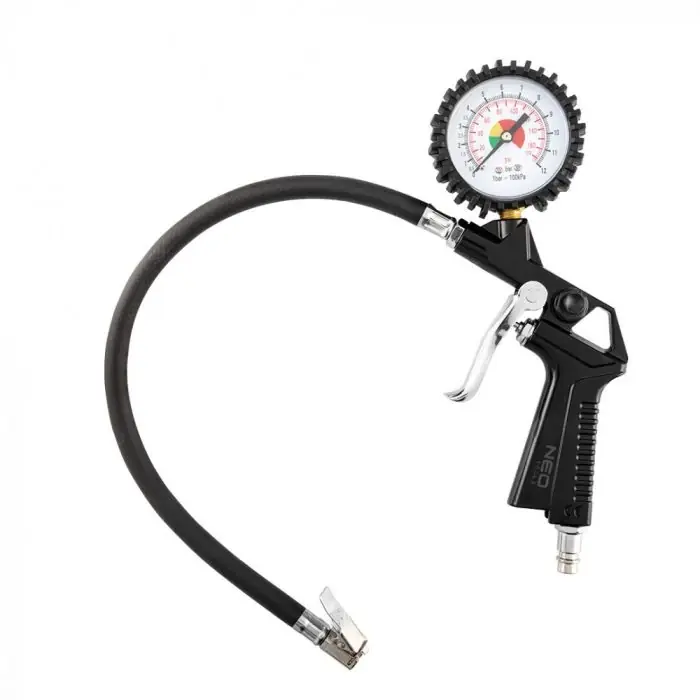 Expressz szállítás Neo Tools kerékfúvató pisztoly nyomásmérővel, 12 bar, 63mm