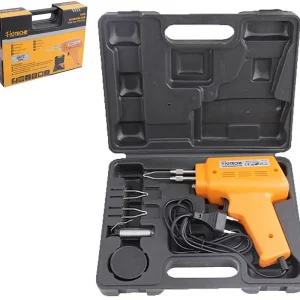 Kiárusítás Hoteche forrasztópisztoly tartozékokkal, kofferben, 100W