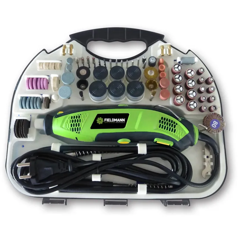Fieldmann FDMB 200170-A akkumulátoros mini csiszoló szett 70db-os Újdonság