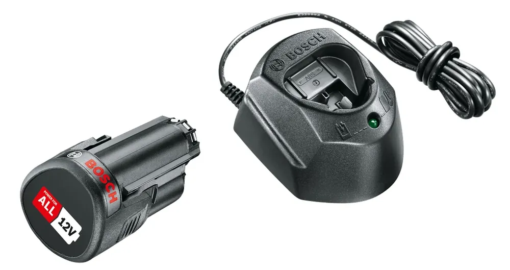 Kiárusítás Bosch PBA akku és töltő, 12V, 1.5Ah