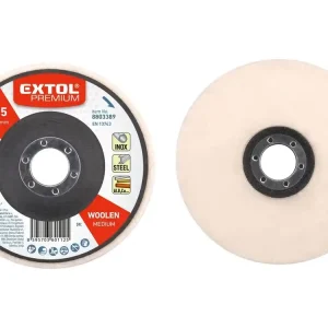 Extol polírozó filc, sima, INOX, acél/ALU munkadarabok polírozására 125×15mm Ingyenes szállítás