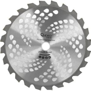 Geko vágótárcsa fűkaszához, TCT, 255x25.4mm, 24T Kiváló minőség