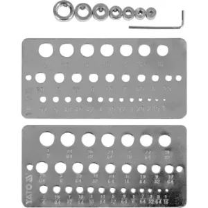 Yato furó sablon készlet, 10 részes Autentikus