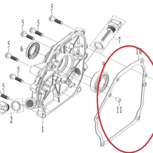 Ruris oldaldekni tömítés a Ruris 168F motorhoz Autentikus