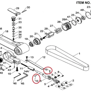 Gyors szállítás Jonnesway JAS-6543-10 rögzítő csap a JAS-6543 levegős szalagcsiszolóhoz