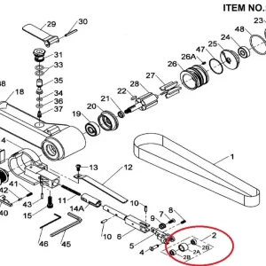 Ajánlat Jonnesway JAS-6543-2 szíjvezető a JAS-6543 levegős szalagcsiszolóhoz