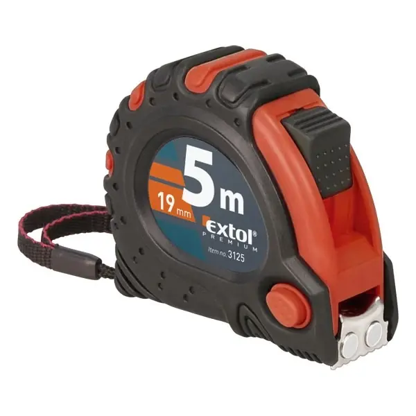 Kiváló minőség Extol mérőszalag, mágneses, gumírozott, 5mx19mm