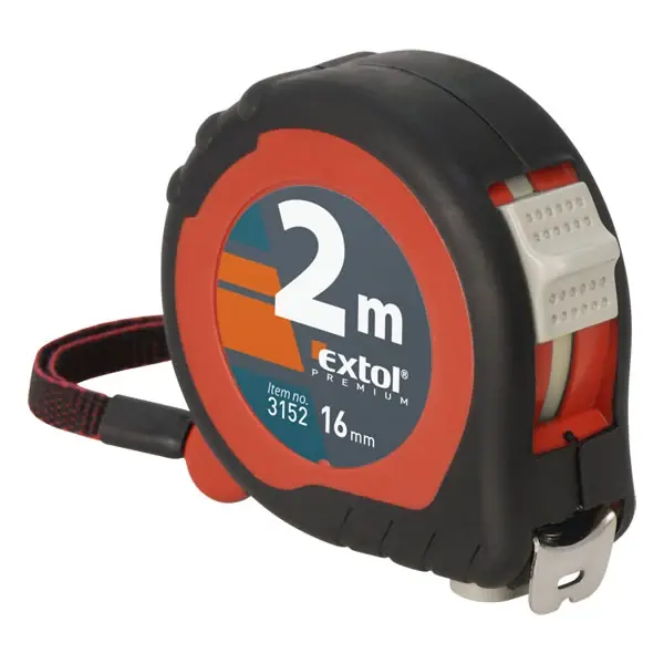 Kiváló minőség Mérőszalag, gumírozott, 2 stoppos; 7,5mx25mm