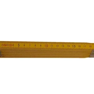 Összecsukható fa mérővessző, sárga 2m Népszerű