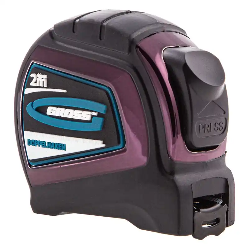 Gross mérőszalag, kétoldalas skála, akasztó, 16mmx2m Prémium