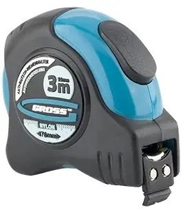 Biztonságos fizetés Gross mérőszalag, mágneses, 2 oldalas felosztás, 19mmx3m