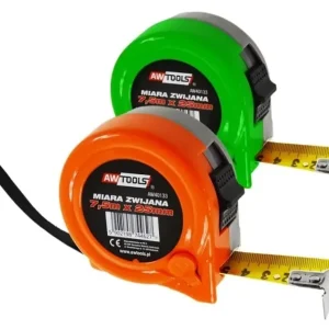 AWTools mérőszalag 2 zárgombbal, ABS, 7.5mx25mm Ingyenes szállítás