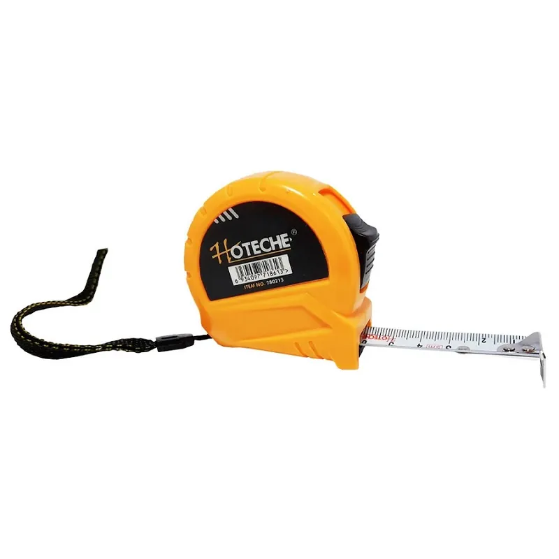 Hoteche mérőszalag, stop gombos, 5mx19mm Kiváló minőség