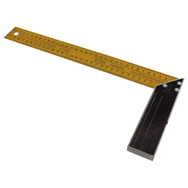 Asztalos derékszög 350x160mm (festett alumínium,mm beosztással) Alacsony ár