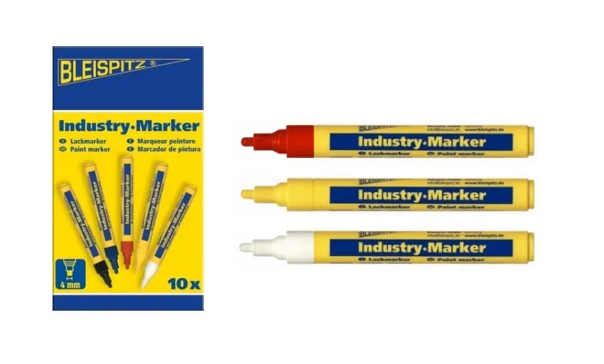 BLEISPITZ festékes, ipari jelölőfilc d4,0mm piros 10db No.0488 Autentikus