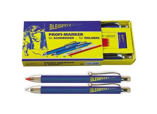 Ingyenes szállítás BLEISPITZ hegesztő jelölő készlet 2 töltőceruza + 15 betét No.0440