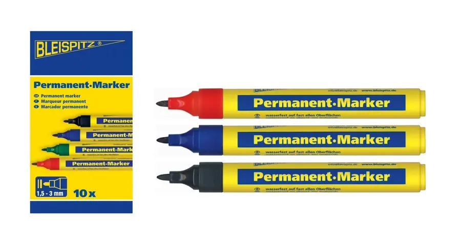 BLEISPITZ festékes, ipari jelölőfilc d1,0-2,0mm piros 10db No.0914 Csak ma