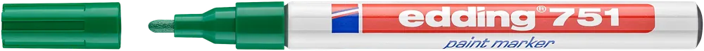 Alacsony ár Edding 751 lakk jelölőfilc, kerek, zöld, 1-2mm
