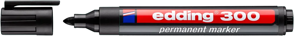Edding 300 alkoholos jelölőfilc, kerek, fekete, 1.5-3mm Autentikus