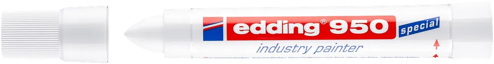 Edding 950 ipari jelölő marker, kerek, fehér, 10mm Biztonságos fizetés