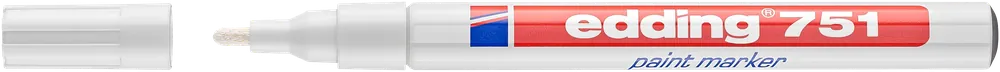 Olcsó Edding 751 lakkmarker, kerek, fehér, 1-2mm