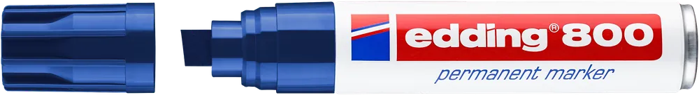 Prémium Edding 800 alkoholos jelölőfilc, vágott, kék, 4-12mm