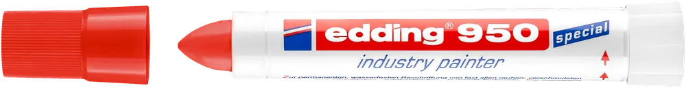 Edding 950 ipari jelölő marker, kerek, piros, 10mm Népszerű