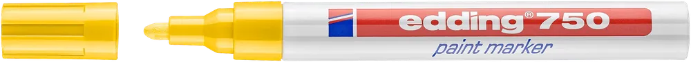 Autentikus Edding 750 lakk jelölőfilc, kerek, sárga, 2-4mm