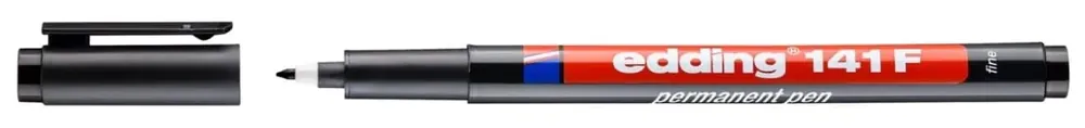 Autentikus Edding 141F alkoholos jelölőfilc, kerek, fekete, 0.6mm