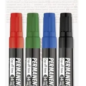 Kiárusítás ICO Permanent 12 XXL alkoholos jelölőfilc készlet, vágott csúcs, 1-4mm, 4db