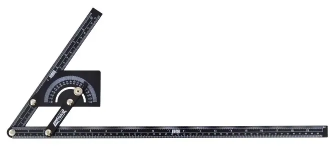 AWTools asztalos szögmérő, alumínium, 23x50cm, 0-180° Kiváló minőség