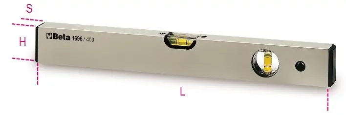 Népszerű Beta 1696/400 vízmérték eloxált alumíniumból, 2 törésbiztos libella, pontosság: 1mm/m, 400mm