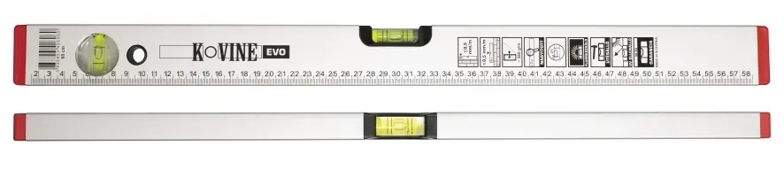 Újdonság Tovarna Kovine Evo vízmérték, 2 libellás, alumínium, 600mm