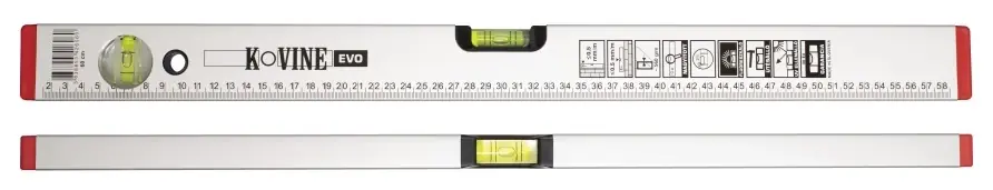 Tovarna Kovine Evo vízmérték, 2 libellás, alumínium, 1200mm Autentikus