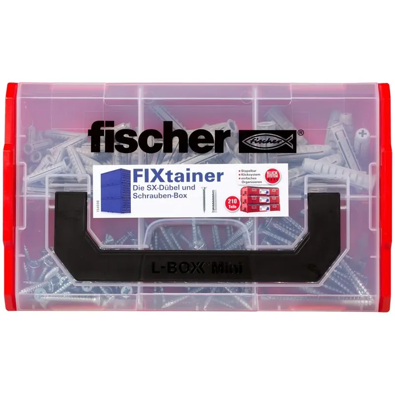Olcsó Fischer FixTainer SX dübel és csavar készlet, 105db