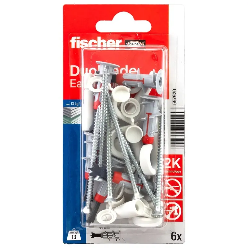 Legjobb ár Fischer DuoPower dübel 6x44mm + EasyHook félkör kampó 6db