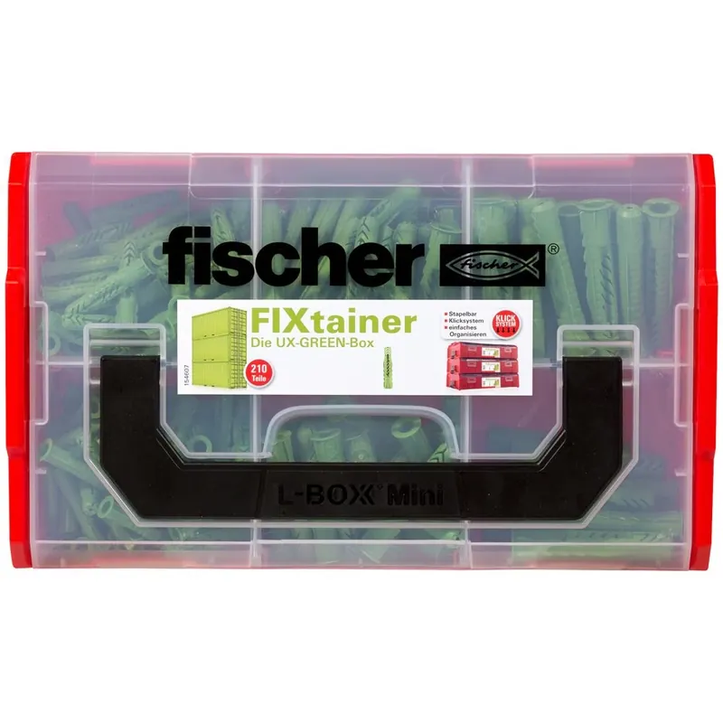 Kedvezmény Fischer FixTainer UX green dübel készlet 210db