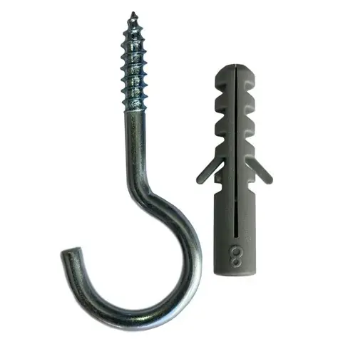 Korlátozott ajánlat Csillárkampó 4.0x60 horganyzott+kerek tipli 8x38, 5db