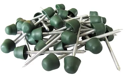 Hullámlemez szeg műanyag fejjel, 3.4x70mm, zöld, 50db Kedvezmény