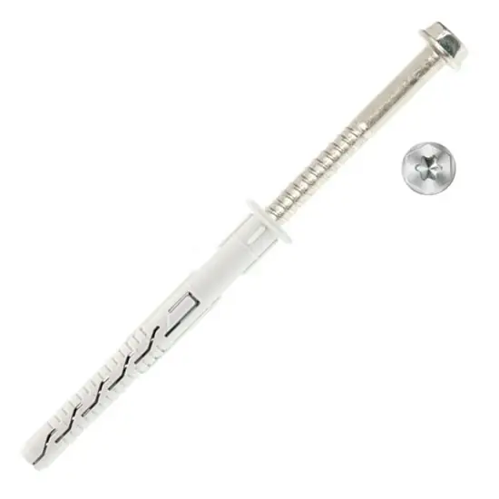 Gyors szállítás Rögzítő tipli műanyag, állványcsavarral 10x100mm/7x105mm (Wkret-met)