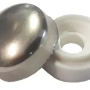 Autentikus Tükörrögzítő gomb bliszterben, műanyag, nikkelezett, 4db