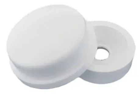 Kedvezmény Tükörrögzítő gomb bliszterben, műanyag, fehér, 4db