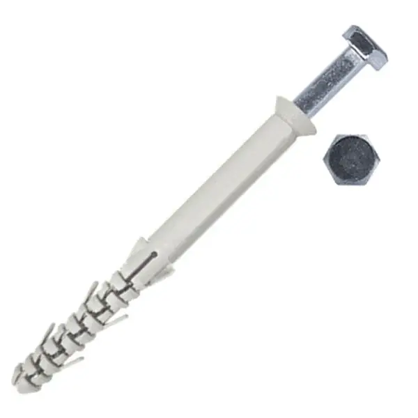 Rögzítő tipli műanyag + állványcsavar, 10x100/7x105mm Prémium