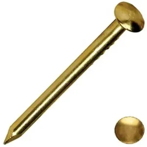 Tűszeg lapos fejjel, rezezett, 1.3x13mm, 10g Kiárusítás