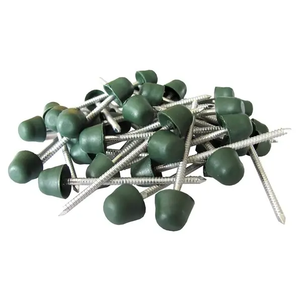 Hullámlemezszeg, műanyag fejjel 3.4x70mm, zöld Olcsó