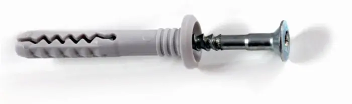 Prémium Stalco tok-keret rögzítő műanyag dübel+csavar, 6x40mm+3.8x44mm, 200db